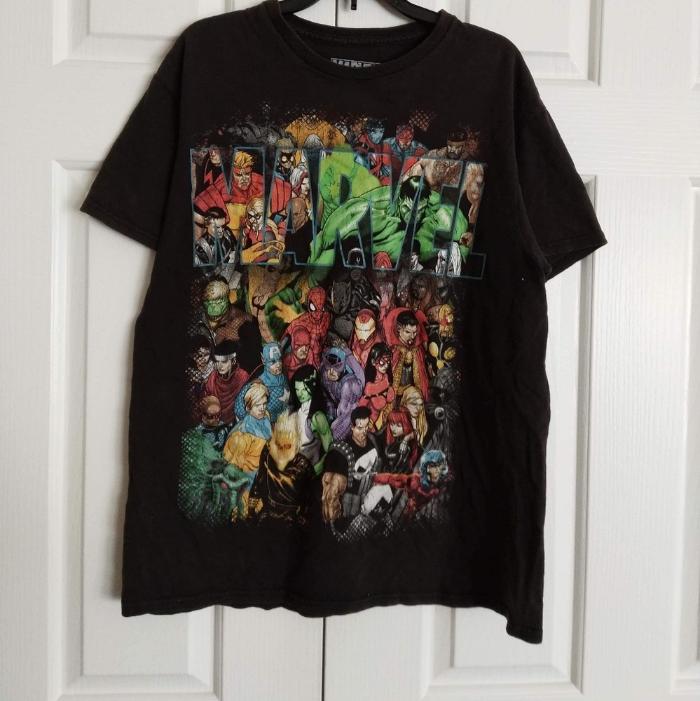 Marvel Heroes and Villains T-Shirt Boys Medium